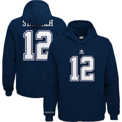 Mitchell & Ness Dallas Cowboys Youth Retired Player Name & Number Pullover Hoodie Navy