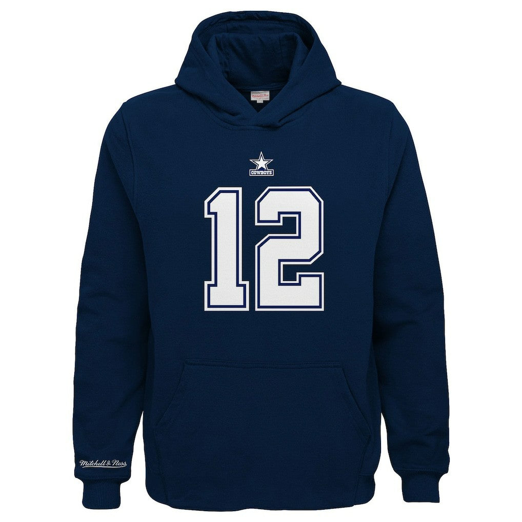 Mitchell & Ness Dallas Cowboys Youth Retired Player Name & Number Pullover Hoodie Navy