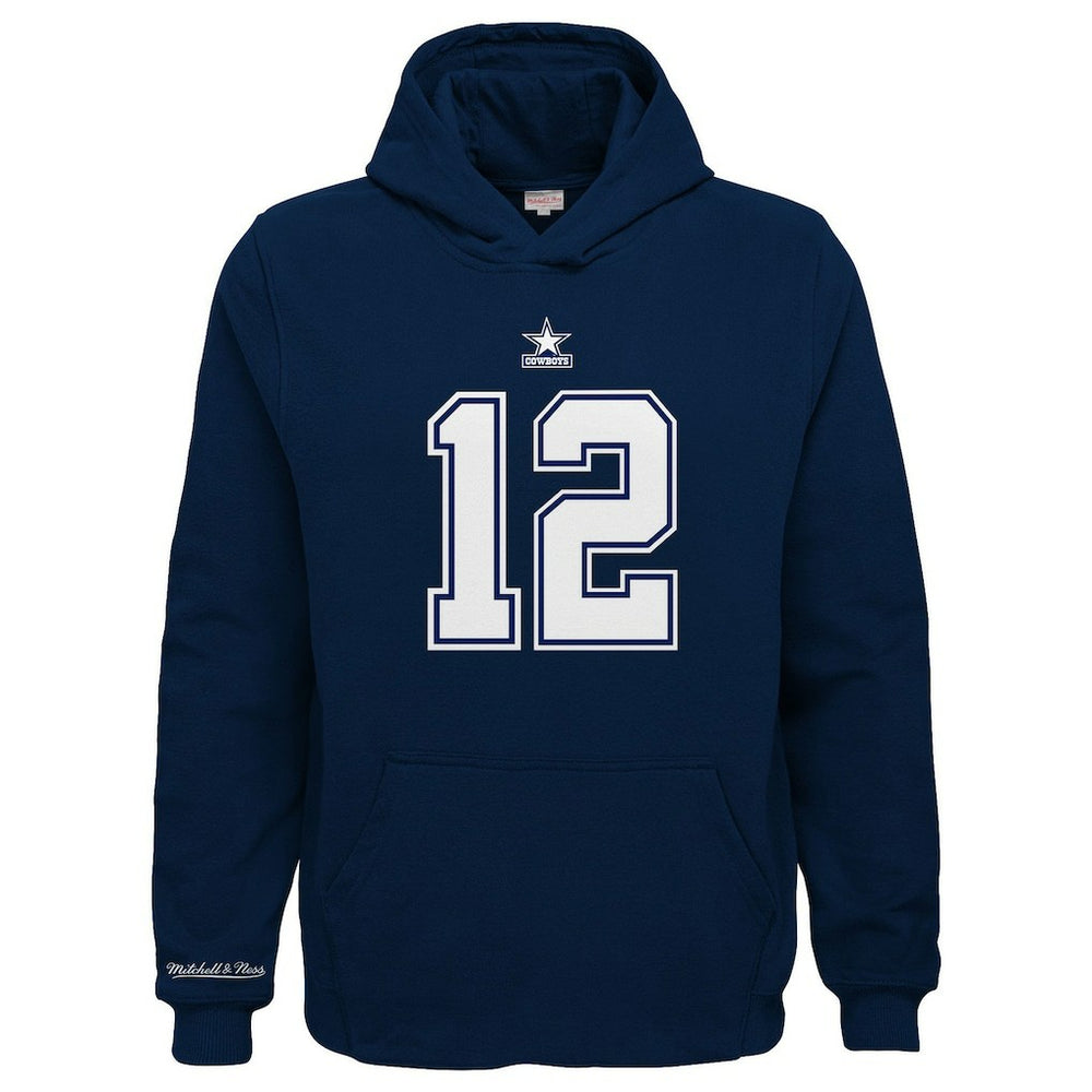 Mitchell & Ness Dallas Cowboys Youth Retired Player Name & Number Pullover Hoodie Navy
