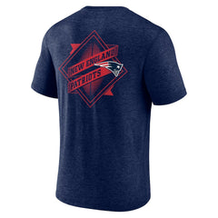 New England Patriots Diamond Scroll Tri-Blend T-Shirt Navy