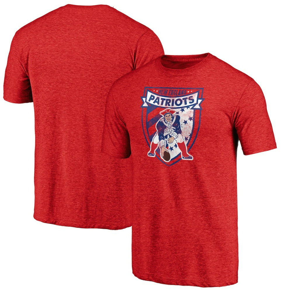 New England Patriots Hometown Collection The Shield Tri-Blend T-Shirt Red