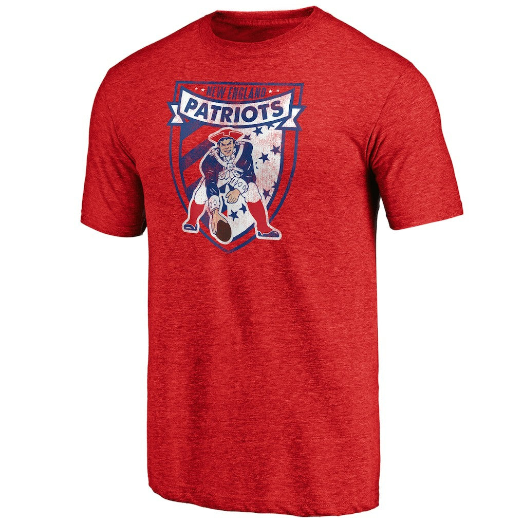 New England Patriots Hometown Collection The Shield Tri-Blend T-Shirt Red