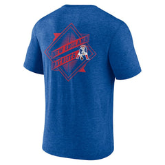 New England Patriots Diamond Scroll Tri-Blend T-Shirt Royal