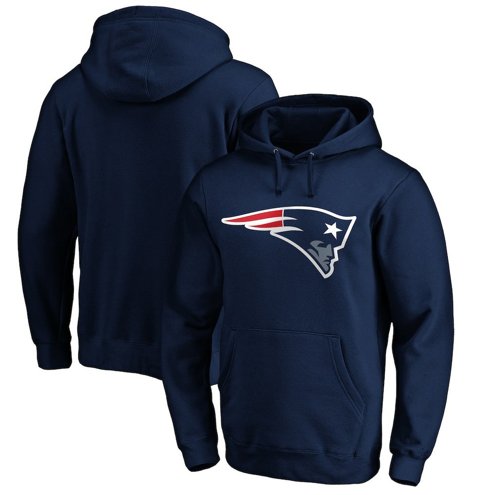New England Patriots Primary Logo Fitted Pullover Hoodie Navy