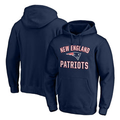 New England Patriots Victory Arch Team Fitted Pullover Hoodie Navy