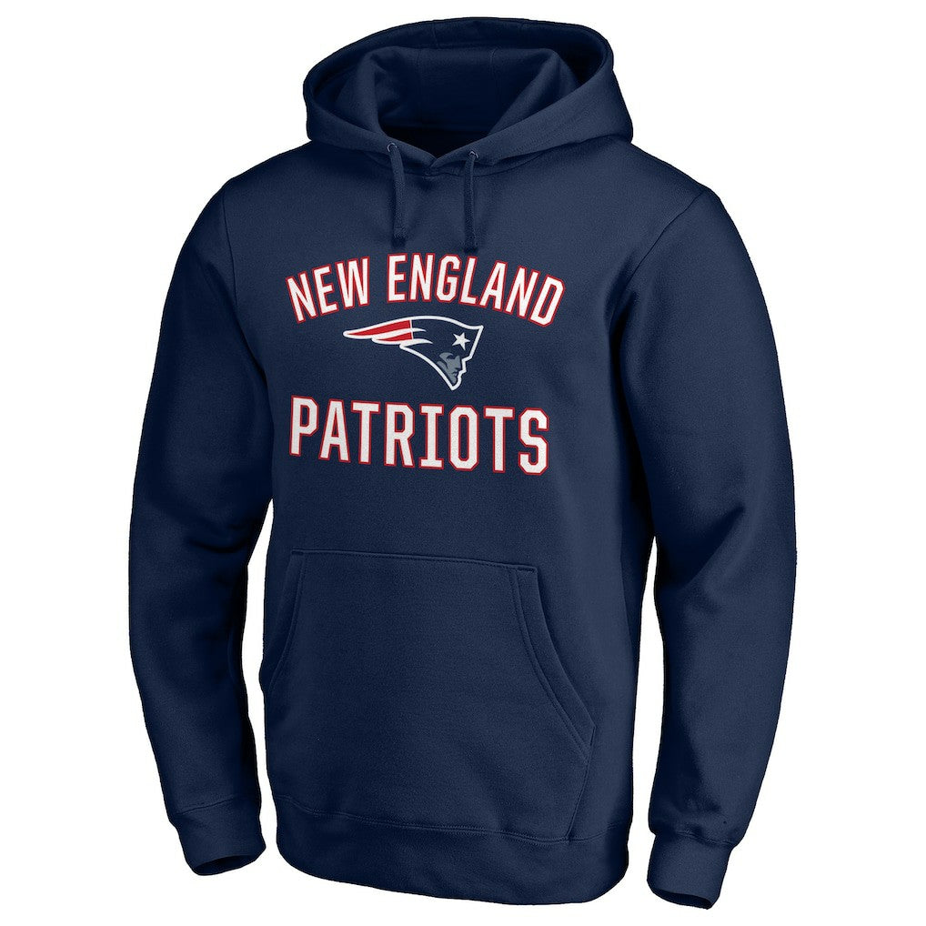 New England Patriots Victory Arch Team Fitted Pullover Hoodie Navy
