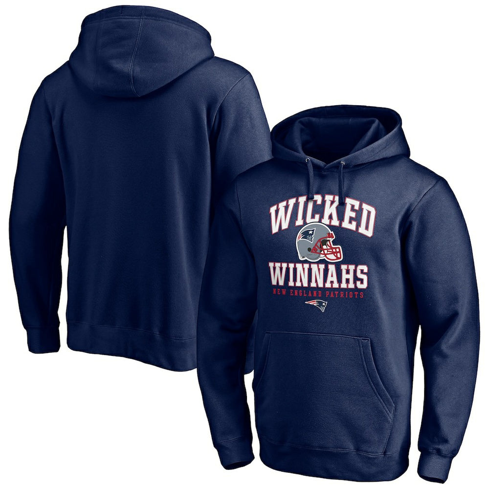 New England Patriots Hometown Collection Wicked Winnahs Pullover Hoodie Navy
