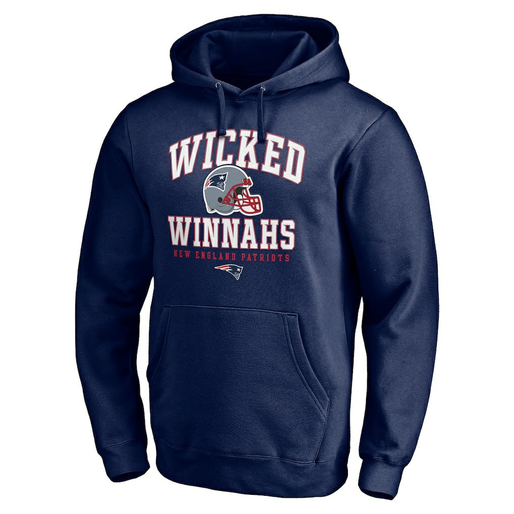 New England Patriots Hometown Collection Wicked Winnahs Pullover Hoodie Navy