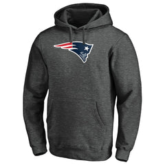 New England Patriots Primary Logo Fitted Pullover Hoodie Charcoal