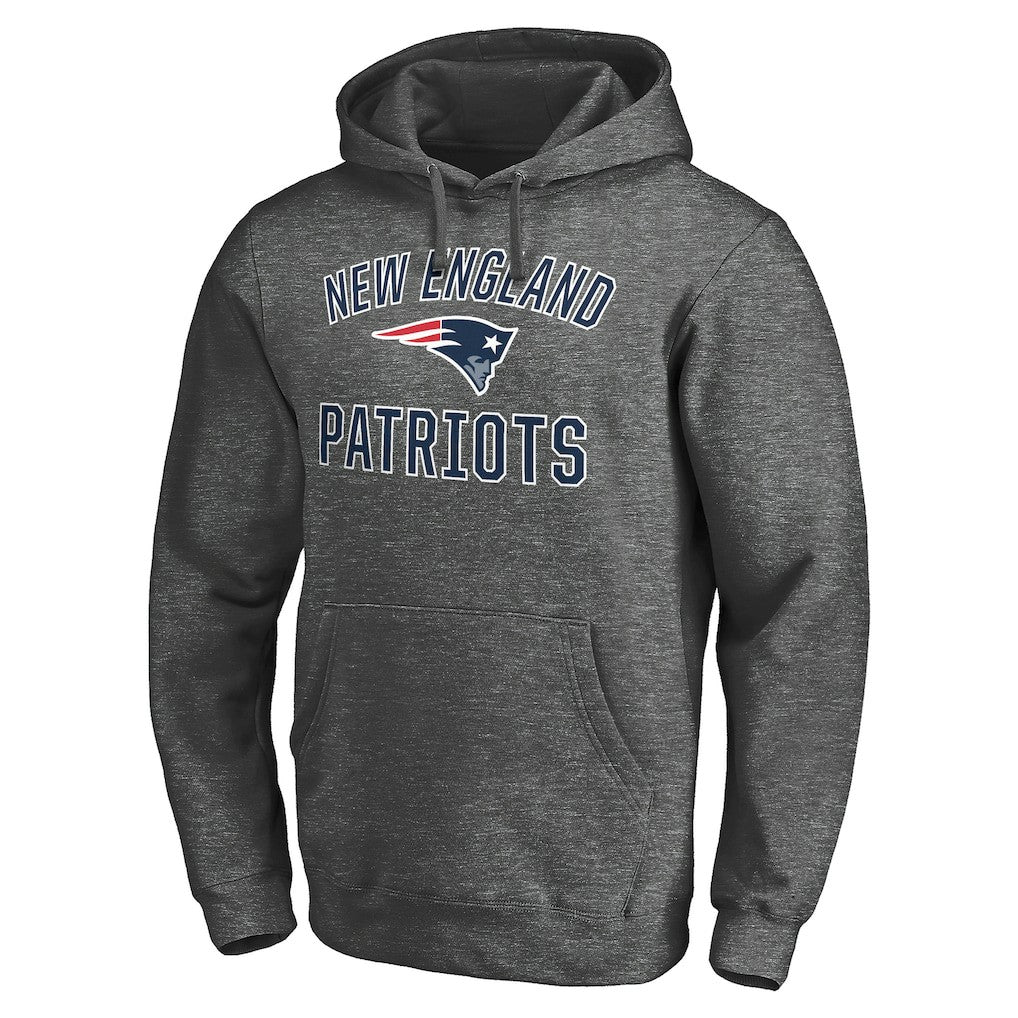 New England Patriots Victory Arch Team Fitted Pullover Hoodie Charcoal