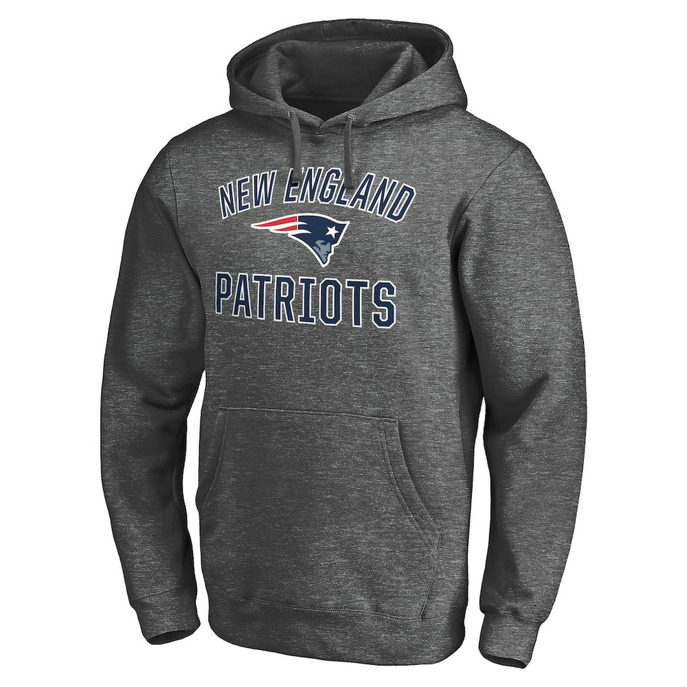 New England Patriots Victory Arch Team Fitted Pullover Hoodie Charcoal