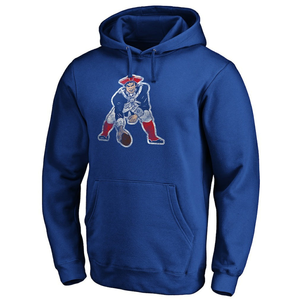 New England Patriots Throwback Logo Pullover Hoodie Royal