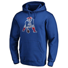 New England Patriots Throwback Logo Pullover Hoodie Royal