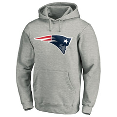 New England Patriots Primary Logo Fitted Pullover Hoodie Heather Gray