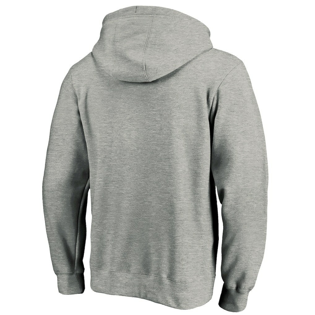 New England Patriots Throwback Logo Pullover Hoodie Heathered Gray