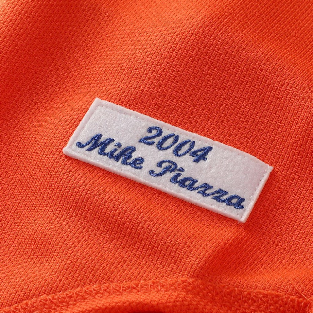 Mike Piazza New York Mets Mitchell & Ness Cooperstown Collection Mesh Batting Practice Button-Up Jersey - Orange - Mitchell & Ness Online