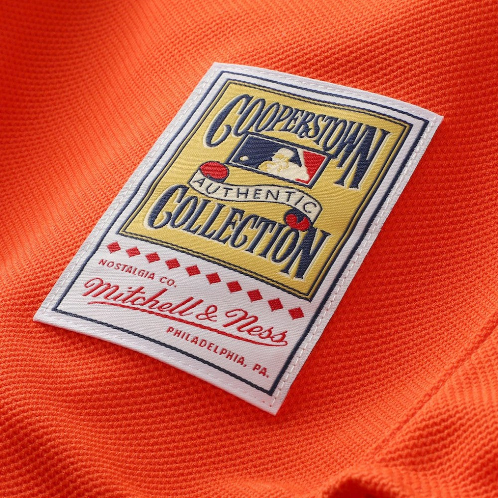 Mike Piazza New York Mets Mitchell & Ness Cooperstown Collection Mesh Batting Practice Button-Up Jersey - Orange - Mitchell & Ness Online