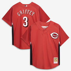 Ken Griffey Jr. Cincinnati Reds Mitchell & Ness Authentic Batting Practice Jersey - Red - Mitchell & Ness Sale
