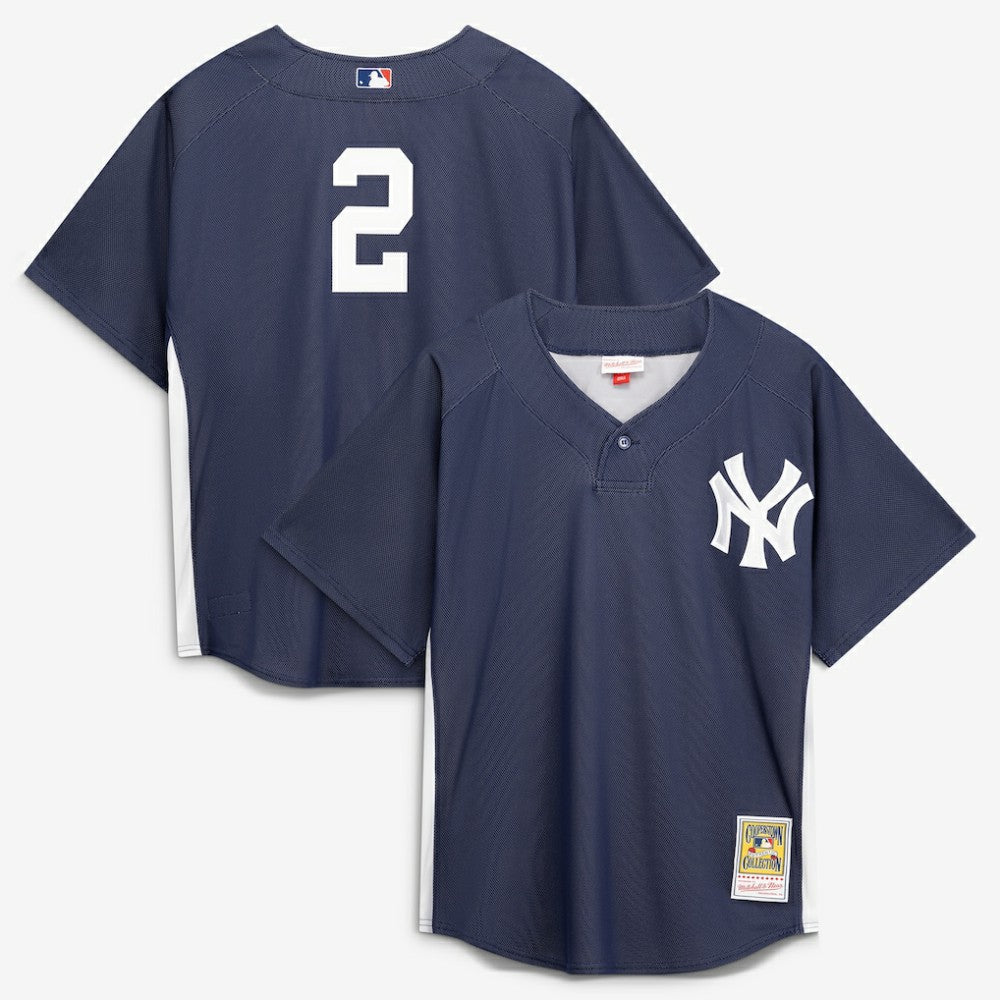 Derek Jeter New York Yankees Mitchell & Ness Authentic Batting Practice Jersey - Navy - Mitchell & Ness Discount
