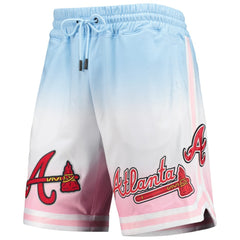Atlanta Braves Pro Standard Team Logo Pro Ombre Shorts - Blue/Pink - MLB Sale