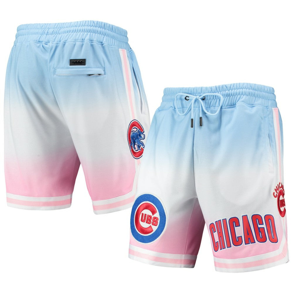 Chicago Cubs Pro Standard Team Logo Pro Ombre Shorts - Blue/Pink - MLB Lifestyle