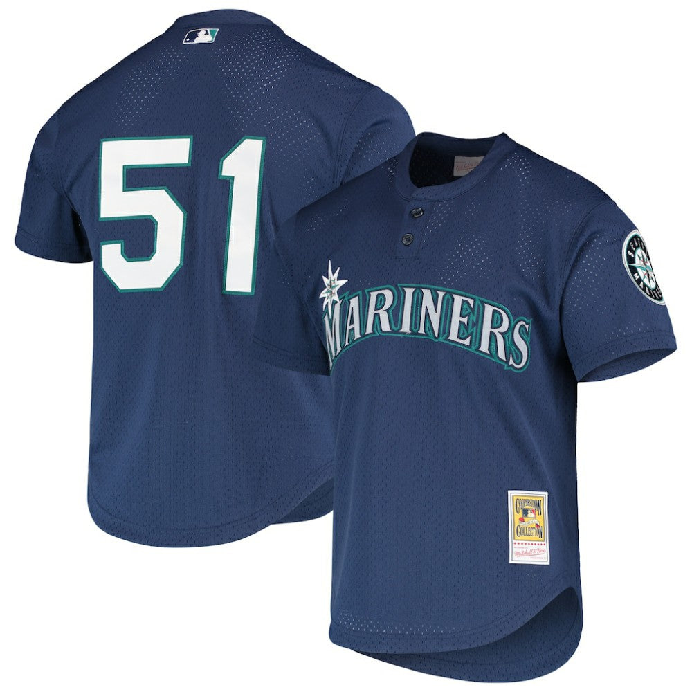 Ichiro Suzuki Seattle Mariners Mitchell & Ness Authentic Batting Practice Jersey - Navy - Mitchell & Ness Online
