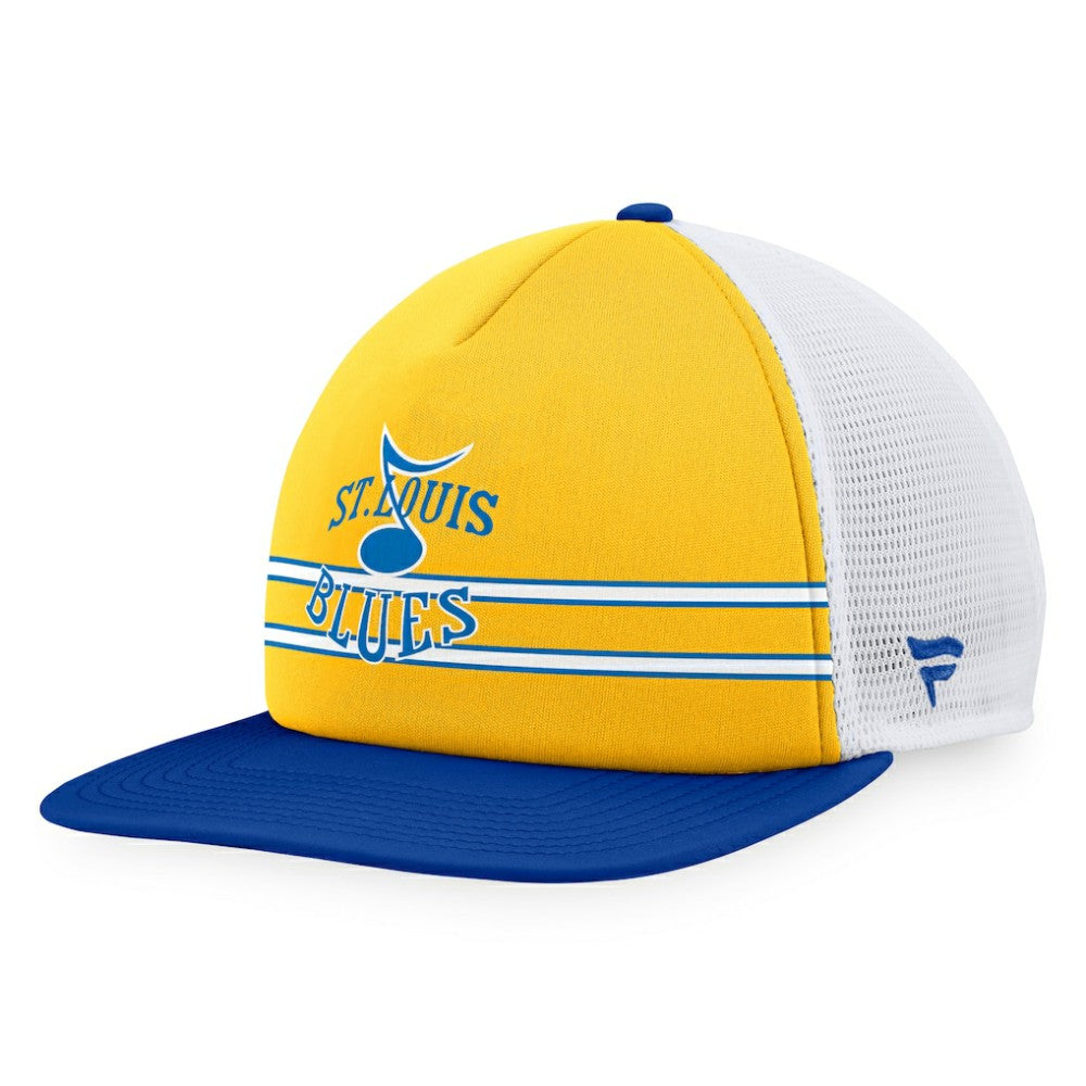 St. Louis Blues Fanatics Special Edition 2.0 Trucker Snapback Adjustable Hat - Gold/Blue - NHL 4655592