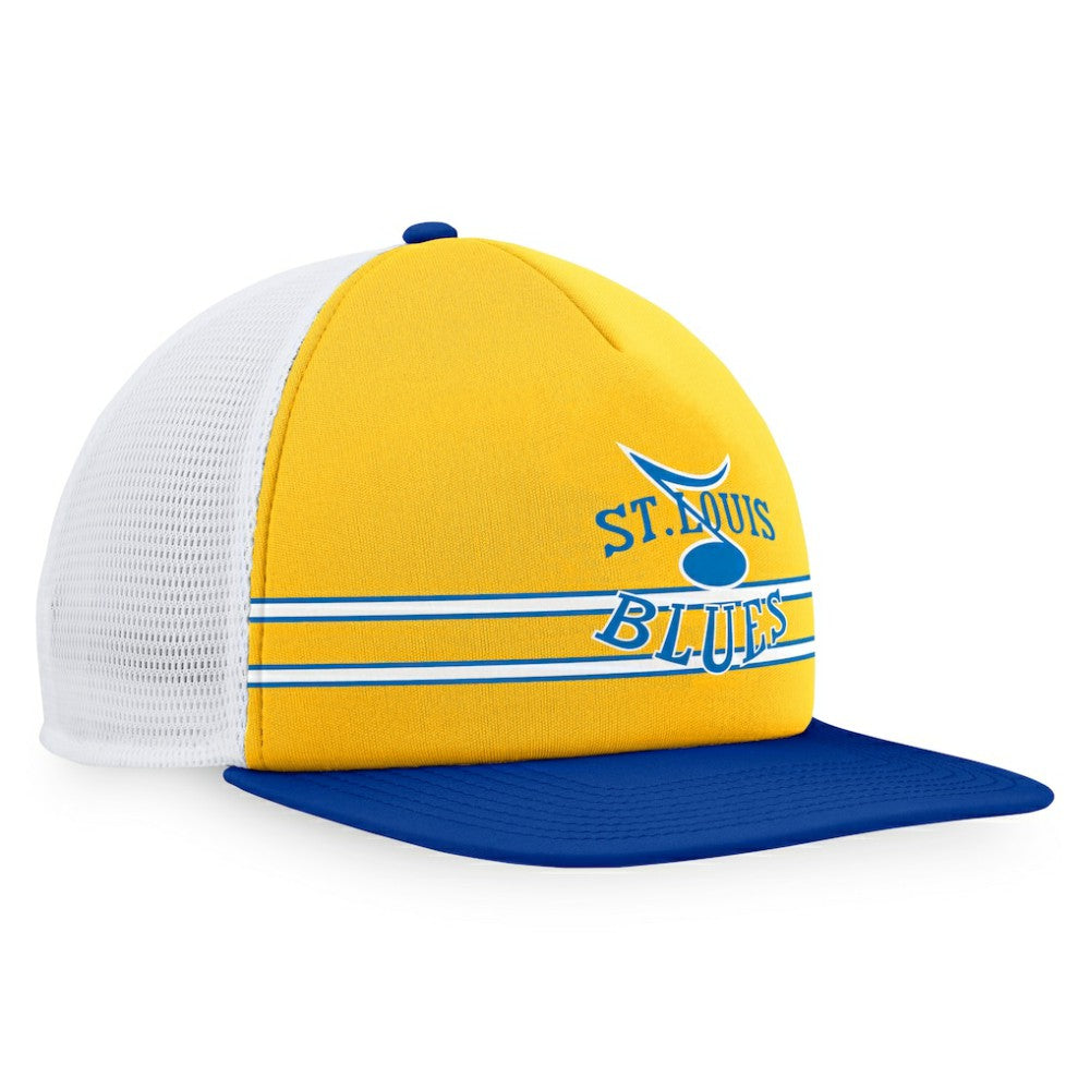 St. Louis Blues Fanatics Special Edition 2.0 Trucker Snapback Adjustable Hat - Gold/Blue - NHL 4655592
