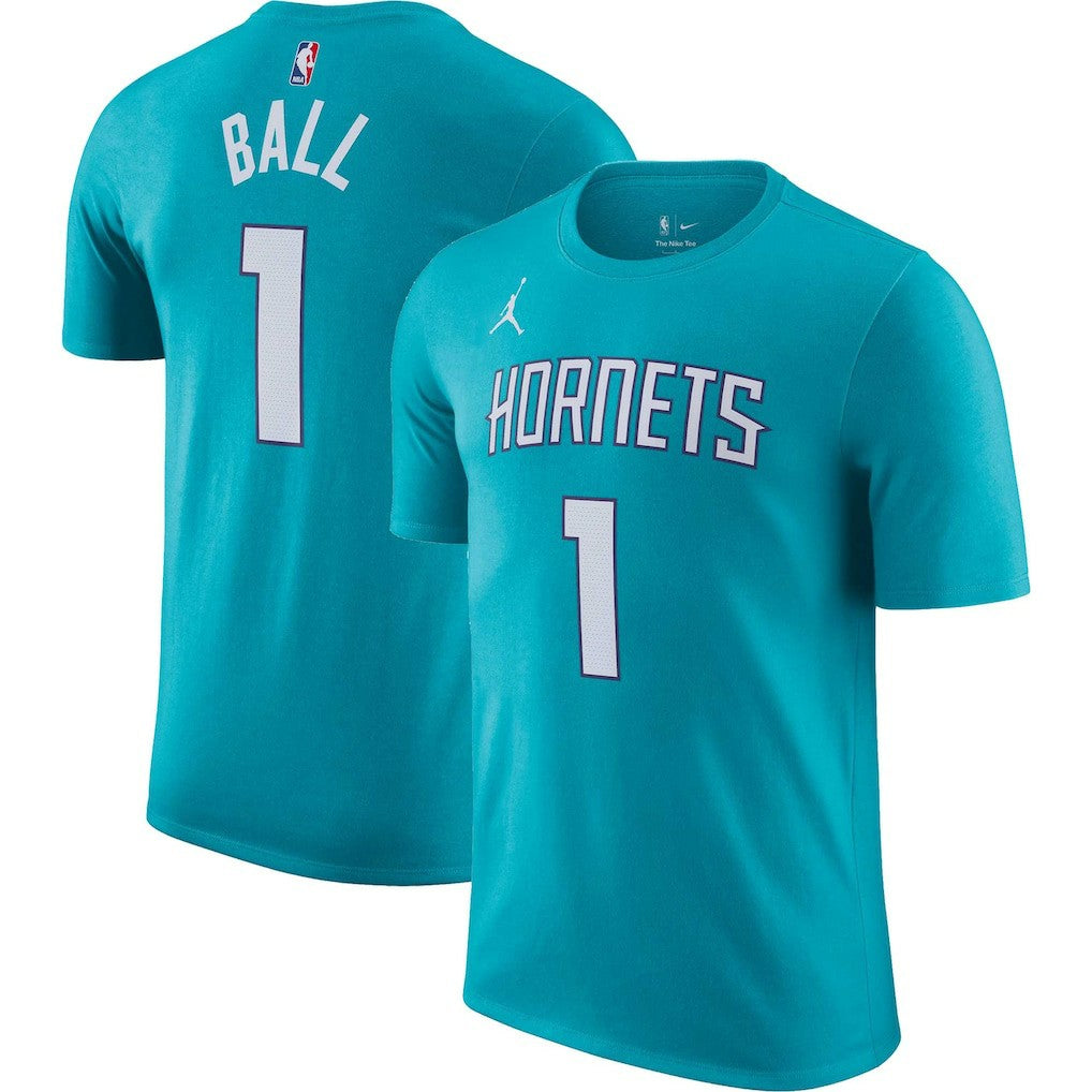 LaMelo Ball Charlotte Hornets Icon 2022/23 Name & Number T-Shirt Teal | Nike Near Me