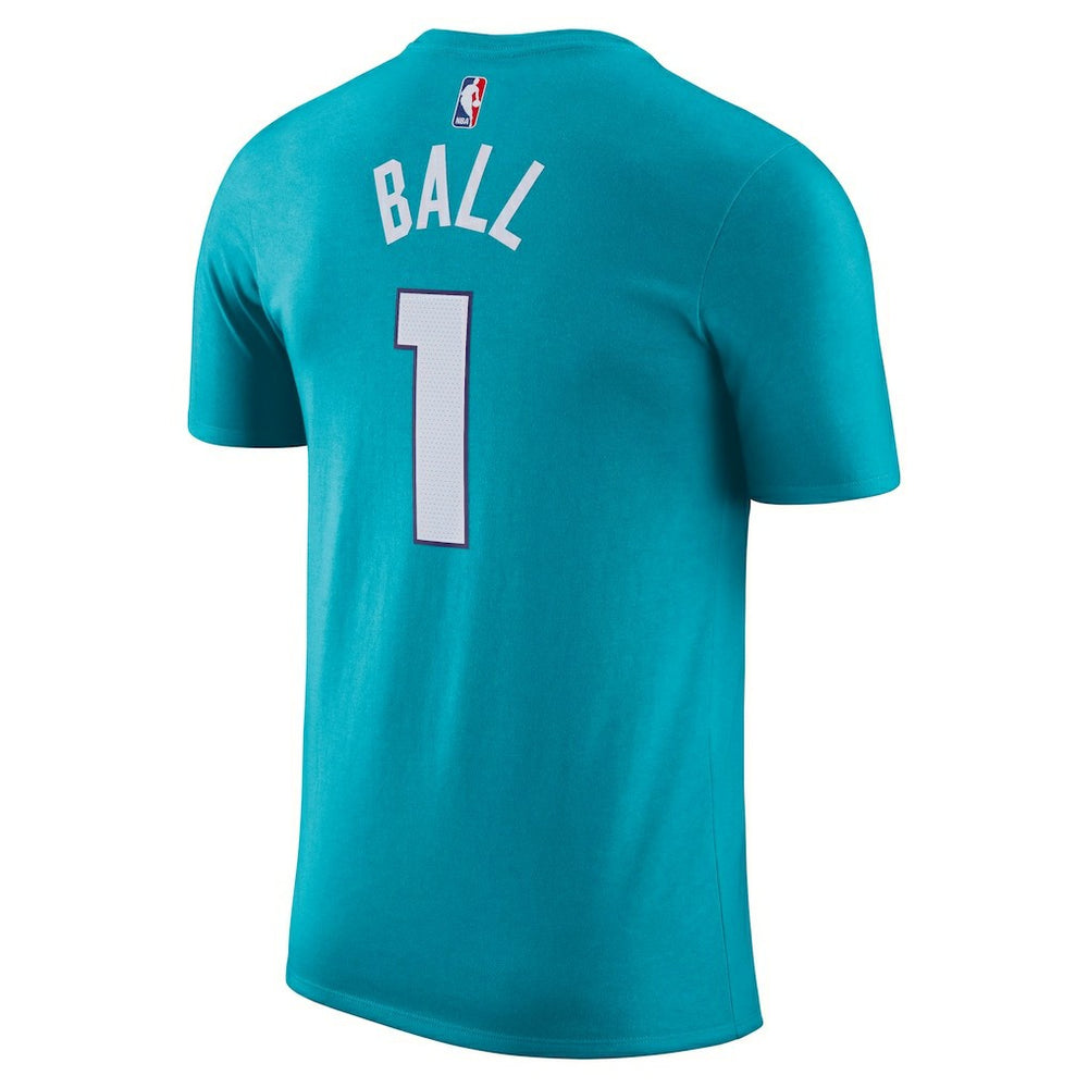 LaMelo Ball Charlotte Hornets Icon 2022/23 Name & Number T-Shirt Teal | Nike Near Me