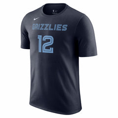 Ja Morant Memphis Grizzlies Icon 2022/23 Name & Number T-Shirt Navy | Nike