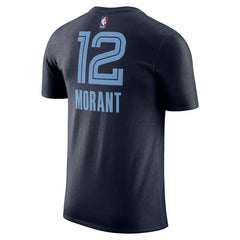 Ja Morant Memphis Grizzlies Icon 2022/23 Name & Number T-Shirt Navy | Nike