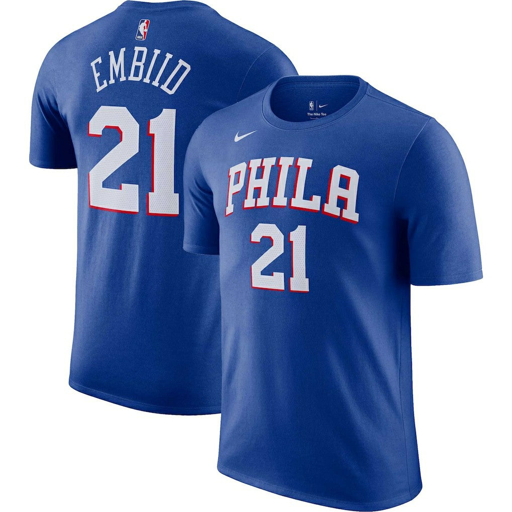 Joel Embiid Philadelphia 76ers Icon 2022/23 Name & Number T-Shirt Royal | Nike