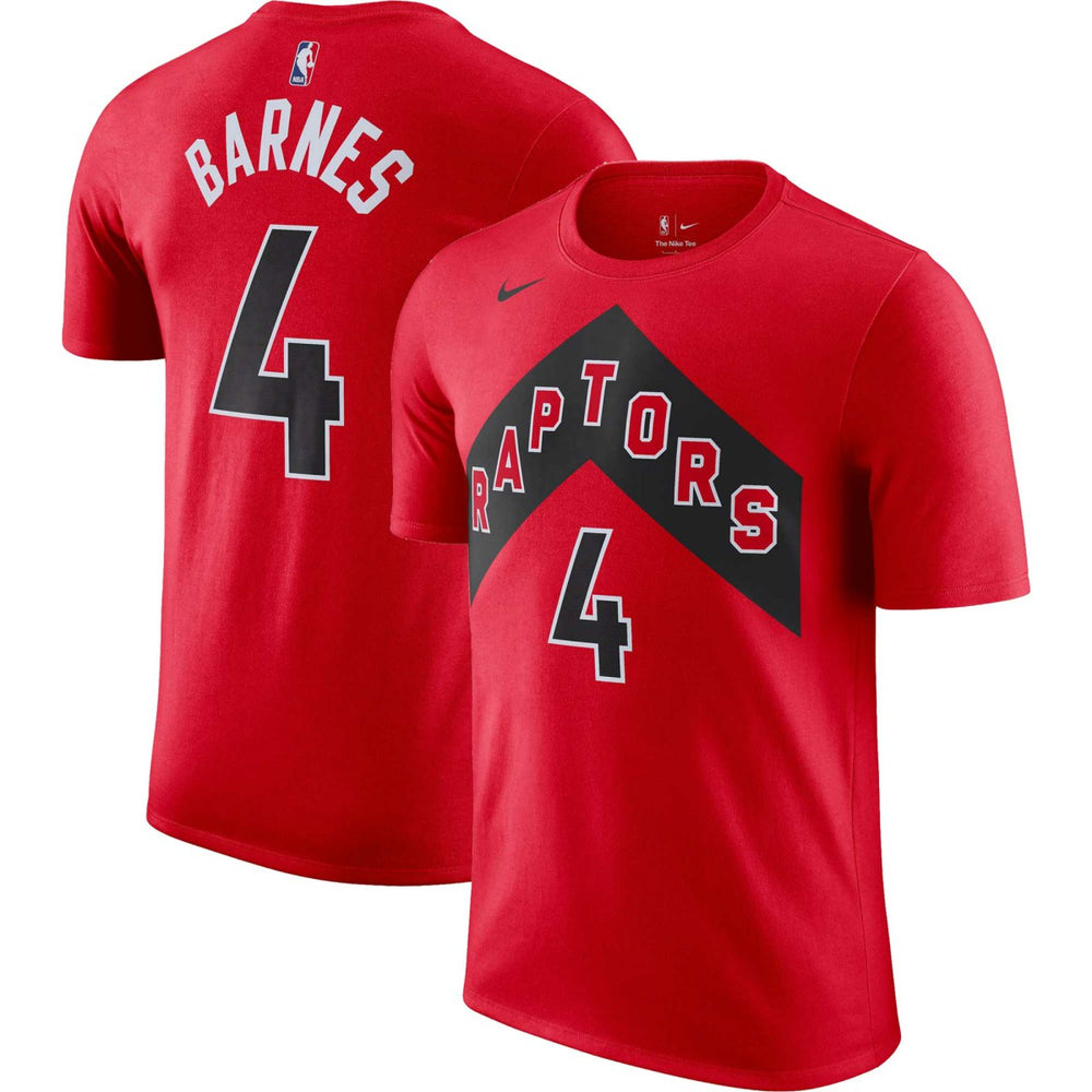 Scottie Barnes Toronto Raptors Icon 2022/23 Name & Number T-Shirt Red | Nike Lifestyle