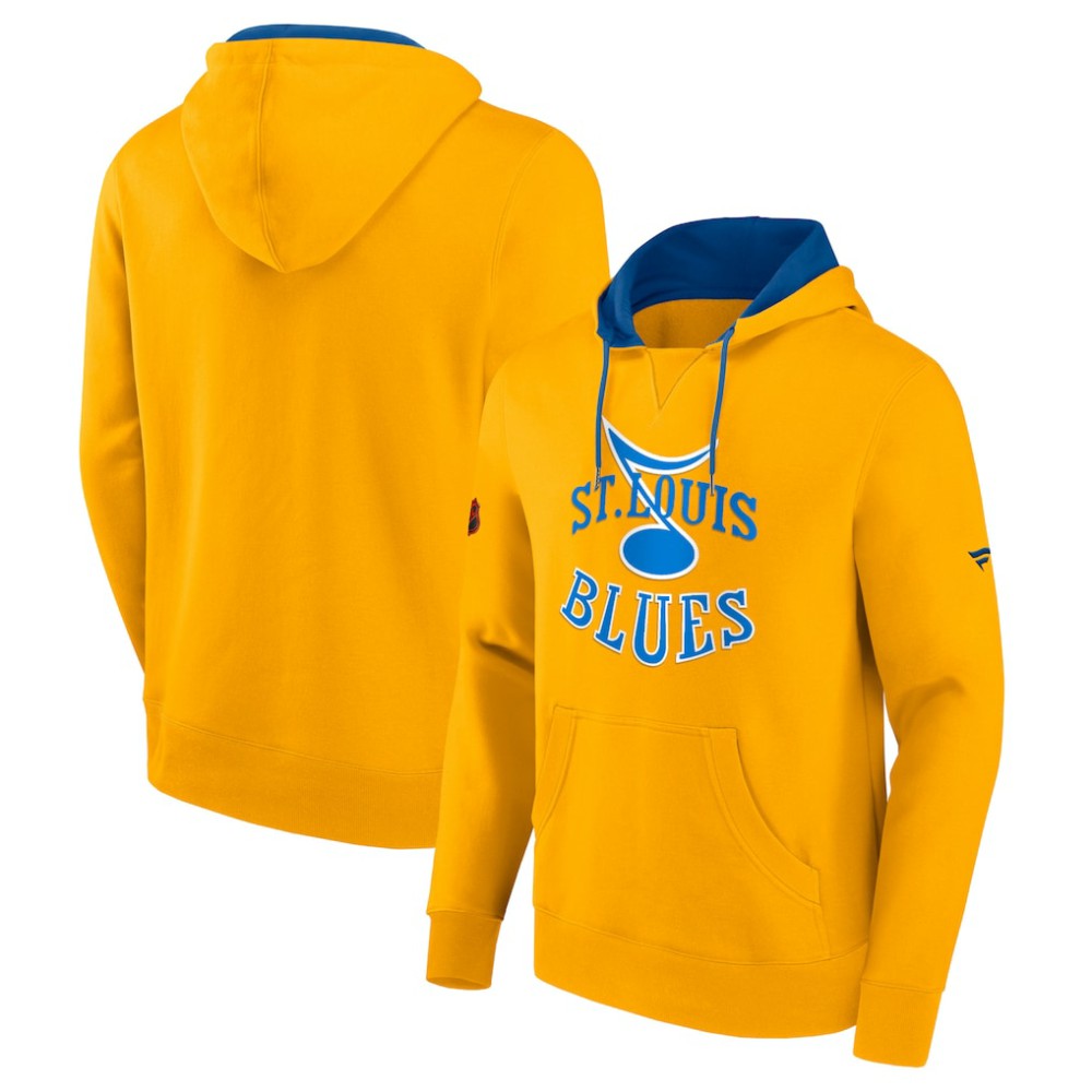 St. Louis Blues Fanatics Special Edition 2.0 Team Logo Pullover Hoodie - Gold - NHL 4660034