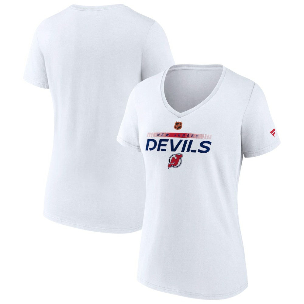 New Jersey Devils Fanatics Women's Special Edition V-Neck T-Shirt - White - NHL 4660153