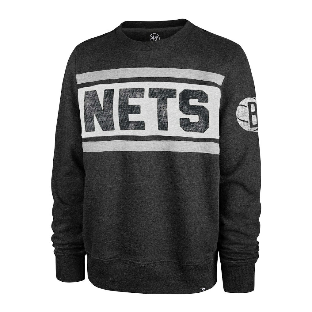 Brooklyn Nets '47 Tribeca Emerson Pullover Sweatshirt Heather Black | 47 brand outlet