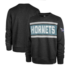 Charlotte Hornets '47 Tribeca Emerson Pullover Sweatshirt Heather Black | 47 brand outlet