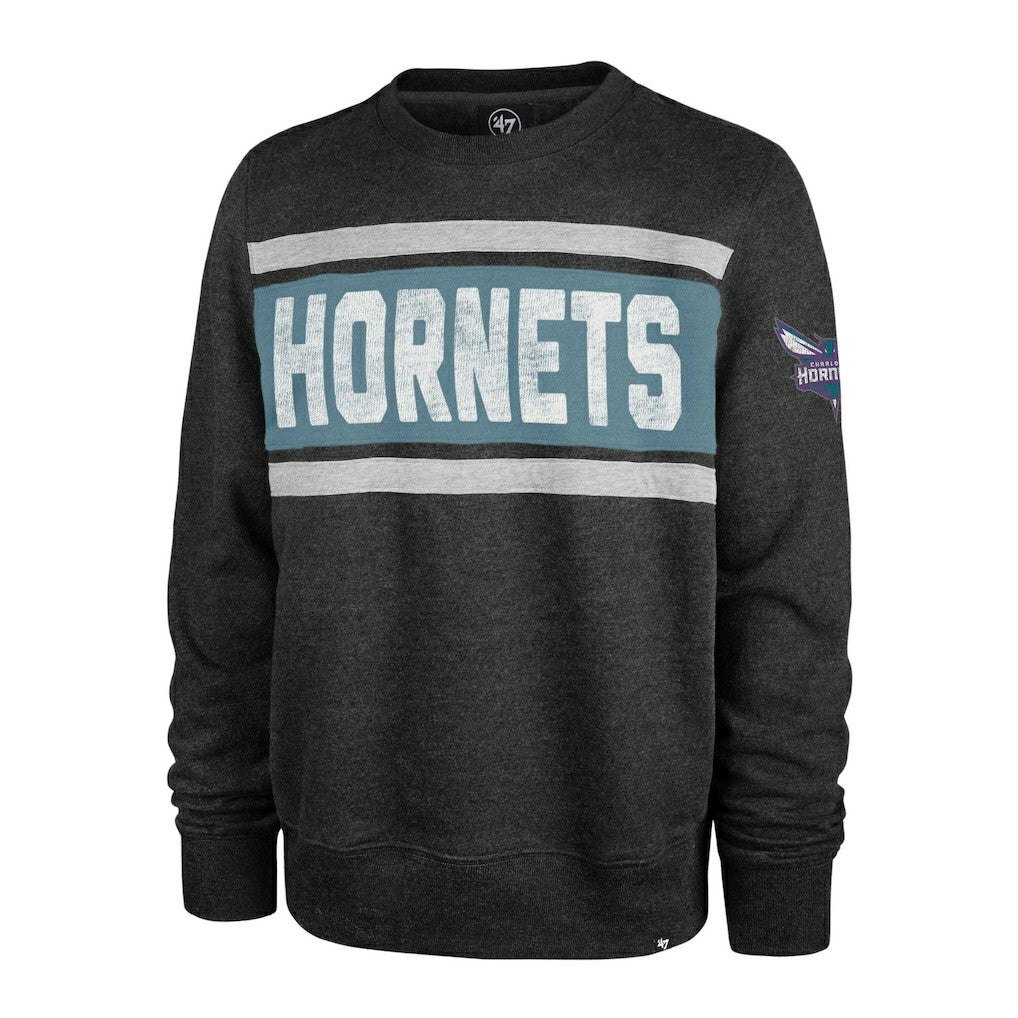 Charlotte Hornets '47 Tribeca Emerson Pullover Sweatshirt Heather Black | 47 brand outlet