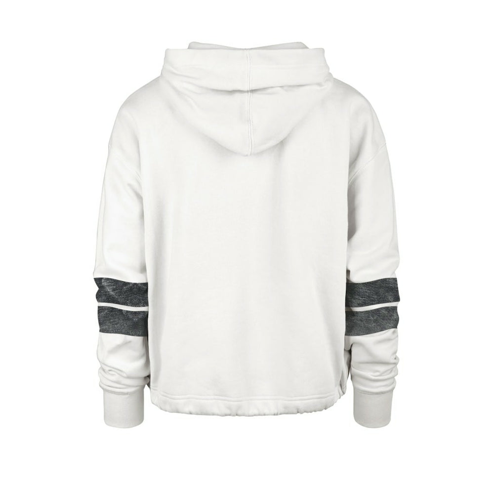 Brooklyn Nets '47 Women's Emerson Stripe Cropped Pullover Hoodie Cream | 47 brand discount