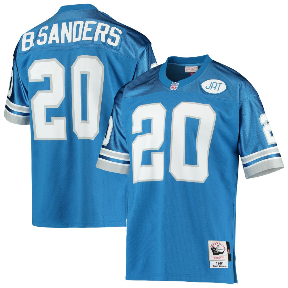 Mitchell & Ness Barry Sanders Detroit Lions 1991 Authentic Throwback Retired Player Jersey Blue