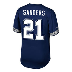 Mitchell & Ness Deion Sanders Dallas Cowboys Retired Player Name & Number Mesh Top Navy