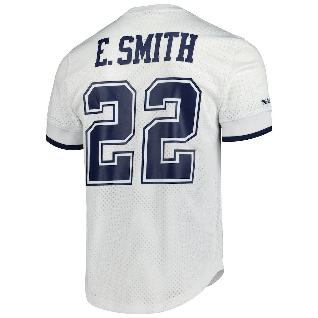 Mitchell & Ness Emmitt Smith Dallas Cowboys Retired Player Name & Number Mesh Top White