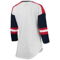 Minnesota Twins Touch Women's Base Runner 3/4-Sleeve V-Neck T-Shirt - White/Red - MLB on Sale