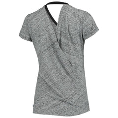 Colorado Rockies Touch Women's Hail Mary Back Wrap Space-Dye V-Neck T-Shirt - Black - MLB Discount