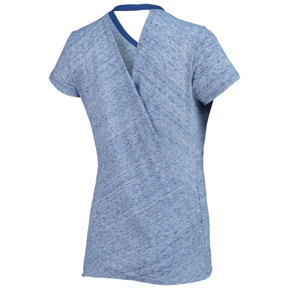 Kansas City Royals Touch Women's Hail Mary Back Wrap Space-Dye V-Neck T-Shirt - Royal - MLB on Sale
