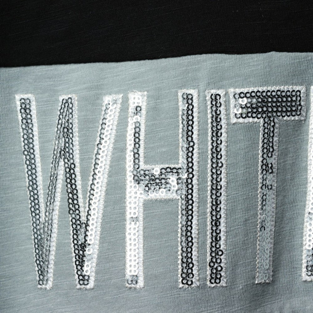 Chicago White Sox Touch Women's Lead Off Notch Neck T-Shirt - Black/Silver - MLB Lifestyle