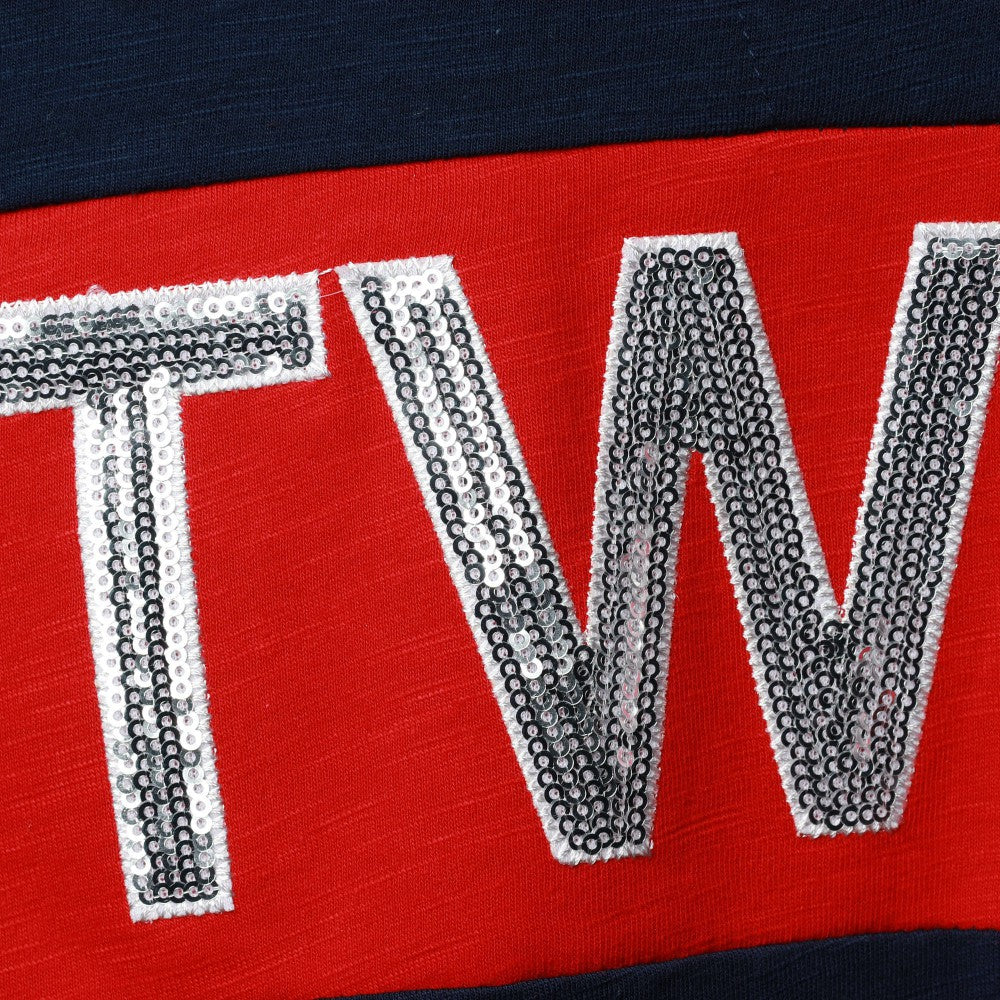 Minnesota Twins Touch Women's Lead Off Notch Neck T-Shirt - Navy/Red - MLB Online
