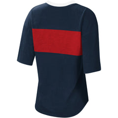 Minnesota Twins Touch Women's Lead Off Notch Neck T-Shirt - Navy/Red - MLB Online