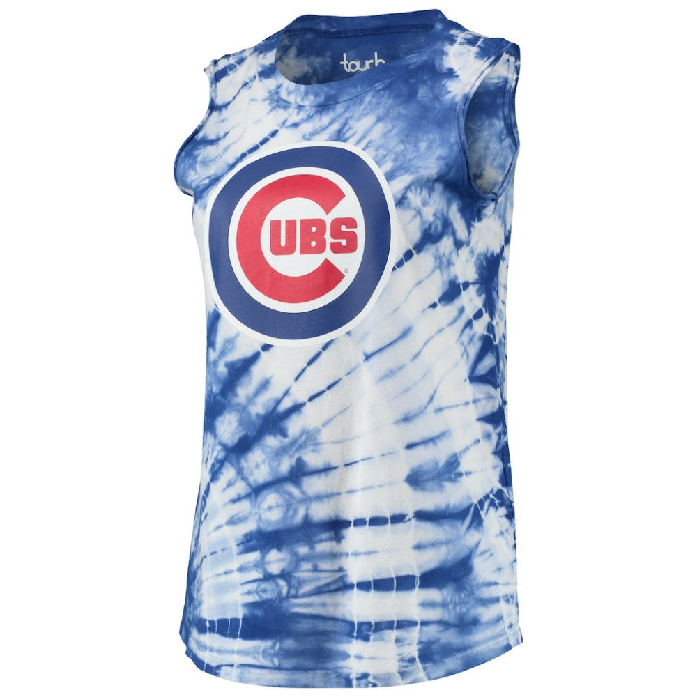 Chicago Cubs Touch Women's Money Ball Tie-Dye Tank Top - Royal - MLB Online